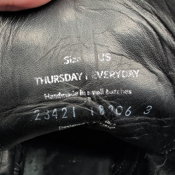Thursday Boot Company StormKing Captain Matte Black Leather Cap Toe Boots Sz 15 main image 11